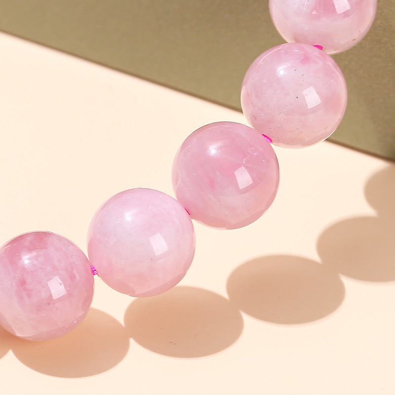Natural light pink crystal