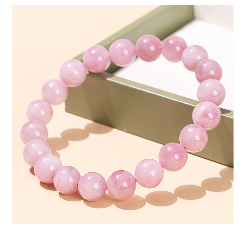 Natural light pink crystal