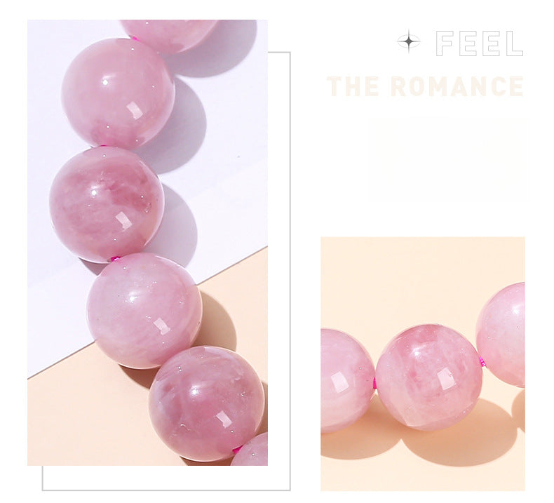 Natural light pink crystal