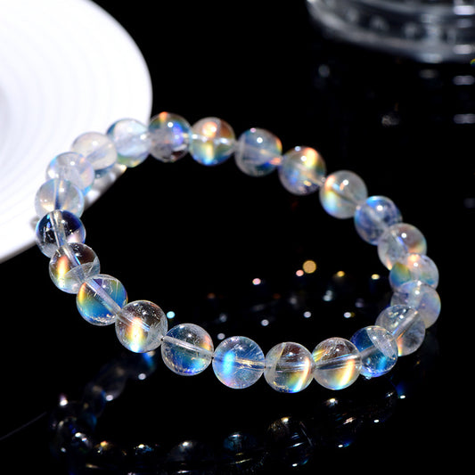 Moon bead bracelet (blue)