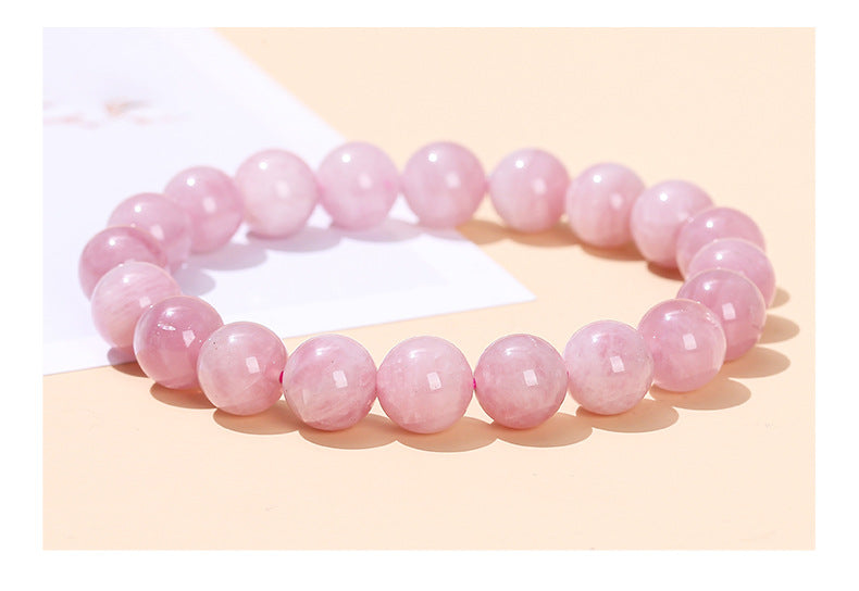Natural light pink crystal