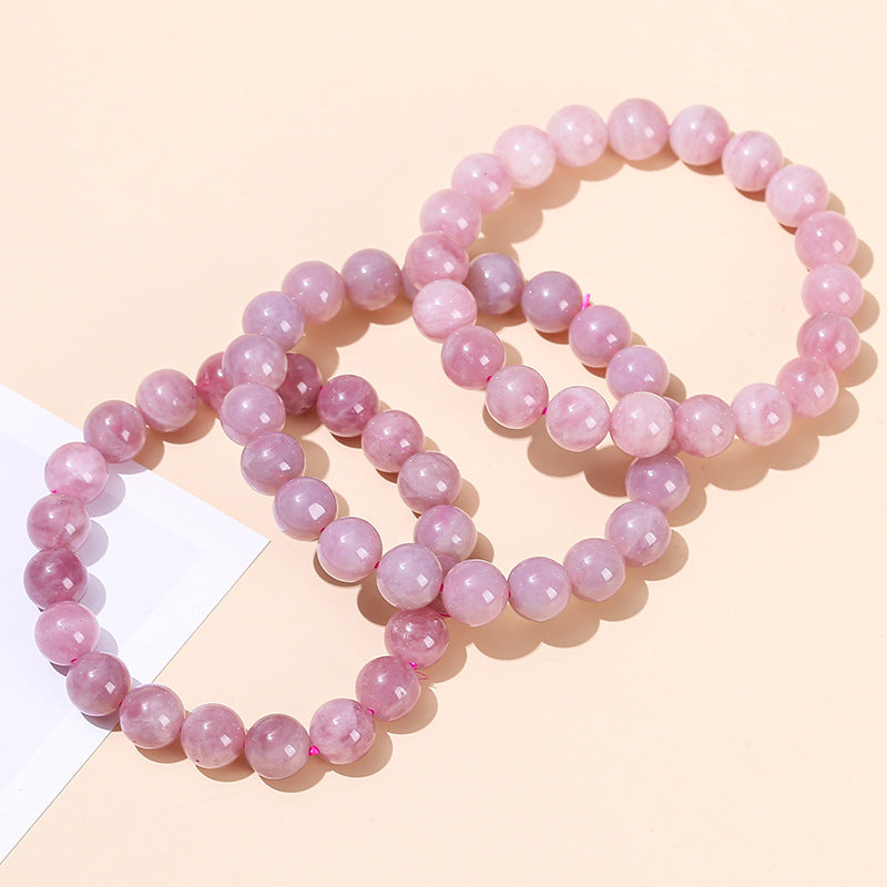 Natural light pink crystal