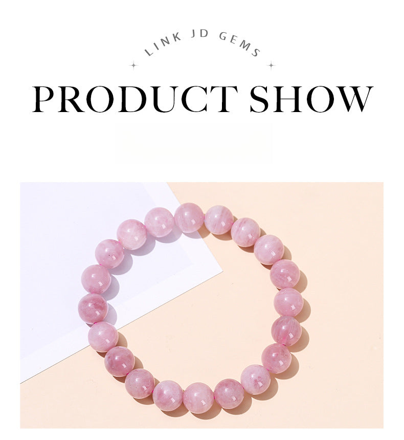 Natural light pink crystal