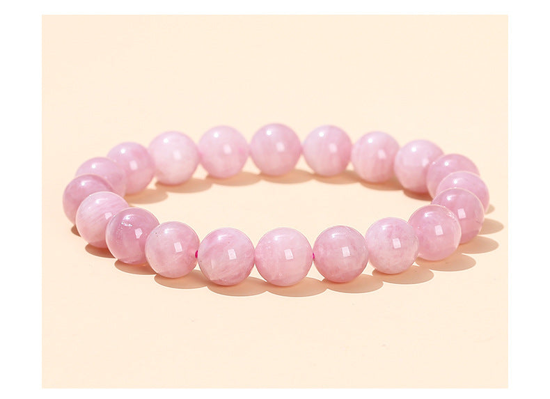 Natural light pink crystal