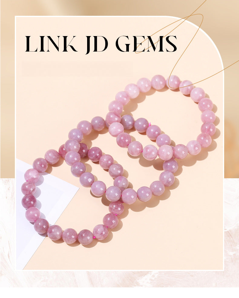 Natural light pink crystal